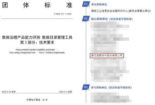 普元核心研制 | 數據要素發展工作委員會首個團體標準正式發布，推動數據處理服務規范化